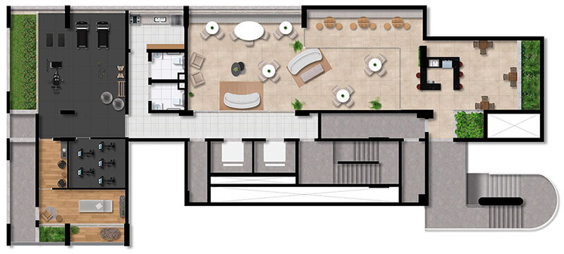 Ampli - Vila Mariana - Implantação 3&ordm; Pavimento